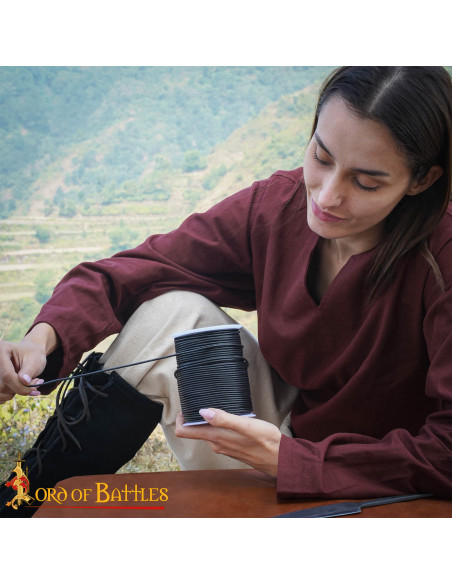 Bobine de cordon en cuir véritable...