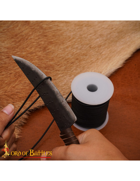 Bobine de cordon en cuir véritable,...