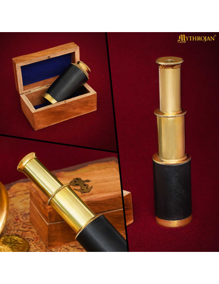 Telescope de pirate en laiton avec...