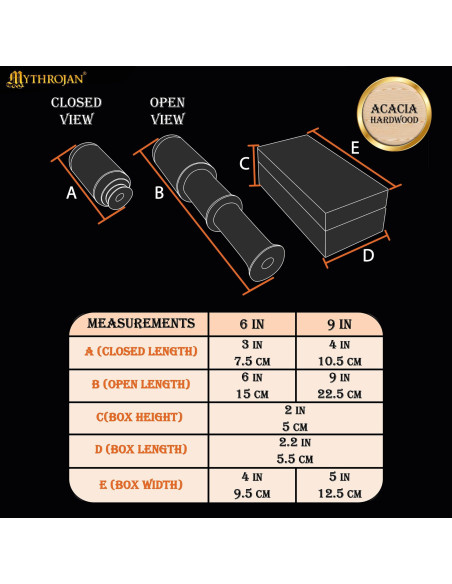 Telescope de pirate en laiton avec...
