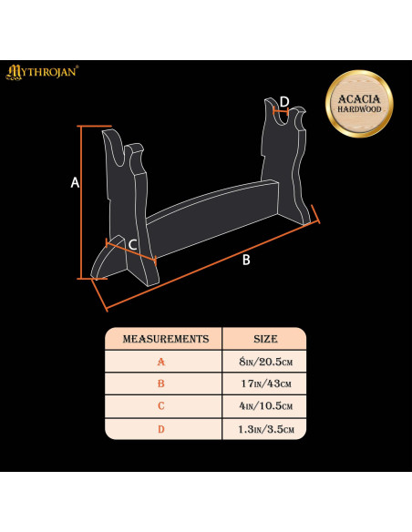 Support de bureau en bois pour épée...