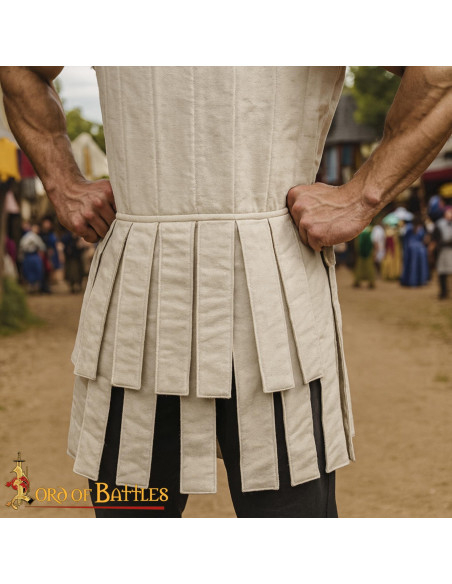 Gilet romain matelassé en coton,...