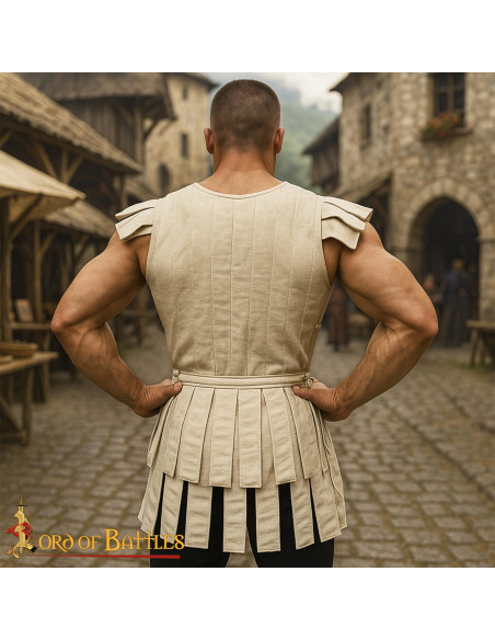 Gilet romain matelassé en coton,...