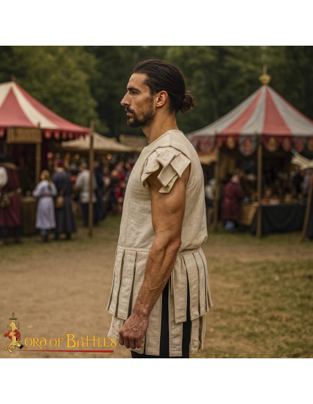 Gilet romain matelassé en coton,...