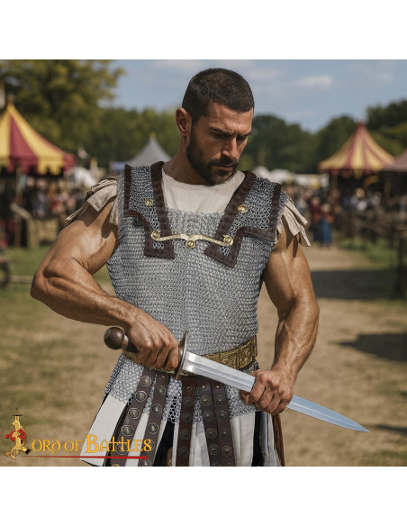 Gilet romain matelassé en coton,...