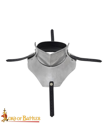 Gorge médiéval en acier avec bevor...