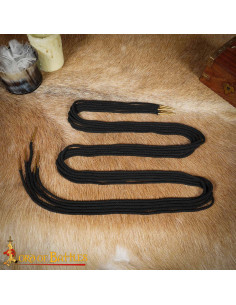 Ensemble de 5 cordons en coton noir avec pointes en laiton