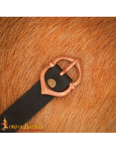 Boucle médiévale pour ceinture en bronze poli 2