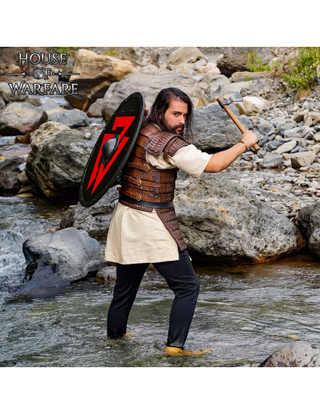 Armure viking en cuir lamellaire...