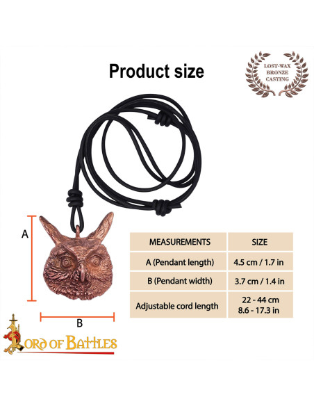 Pendentif médiéval modèle Hibou en...