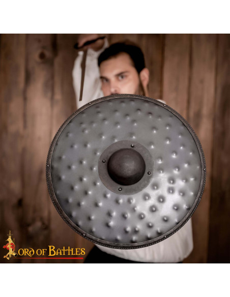 Bouclier médiéval rond rustique...