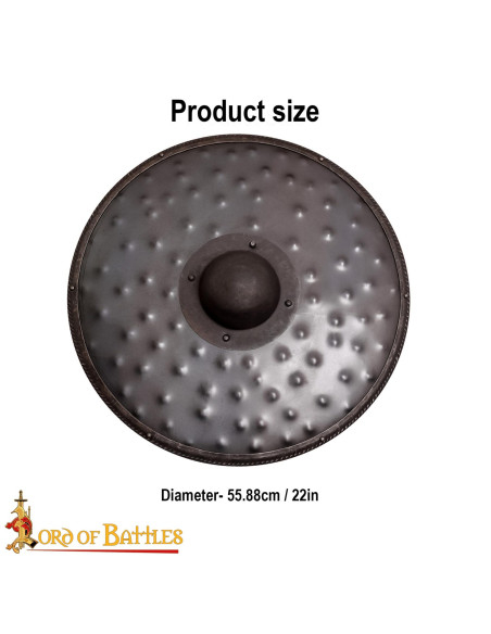 Bouclier médiéval rond rustique...