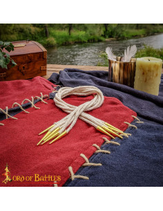 Set de 5 cordons médiévaux en coton blanc naturel,... 2