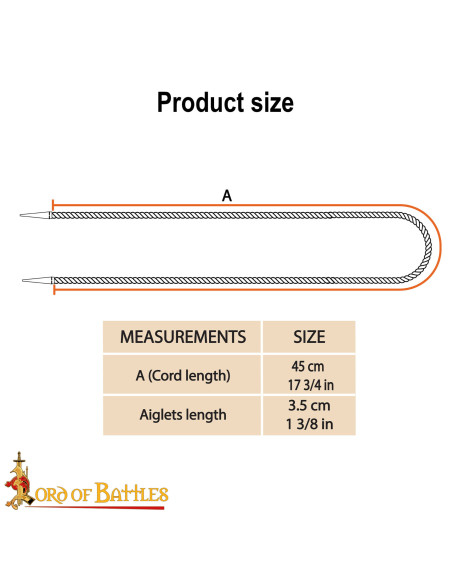 Set de 5 cordons médiévaux en coton...
