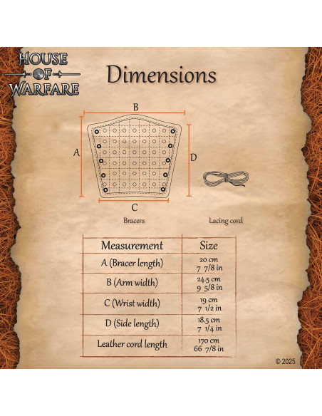 Bracelets médiévaux en cuir noir,...