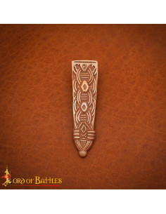 Pointe de ceinture viking avec design de nœuds en bronze...