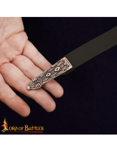 Pointe pour ceinture viking design nœuds, bronze vieilli 2