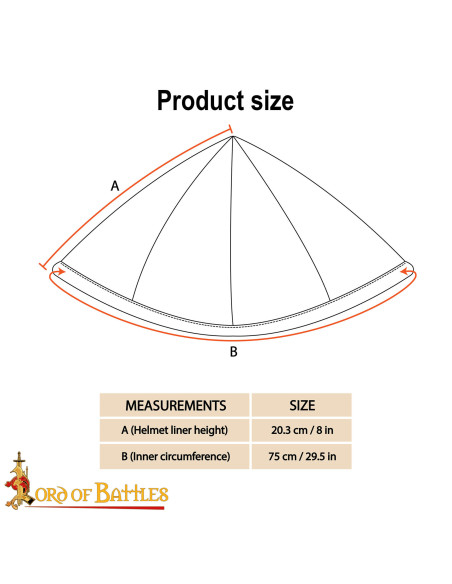 Béret médiéval rembourré en coton noir