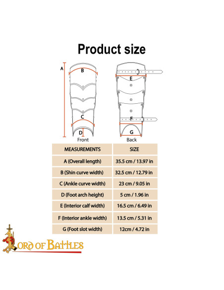 Garde-jambes médiévales de chevalier...