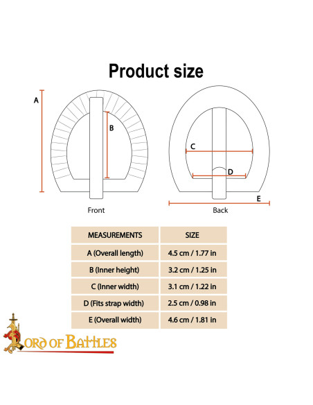 Boucle médiévale rustique en fer...