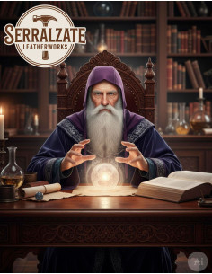 Capeline médiévale en cuir modèle Lope, couleur pourpre