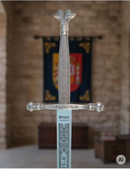 Épée Carlos V, acier inoxydable