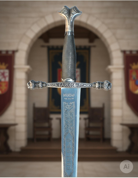 Épée Carlos V, acier inoxydable