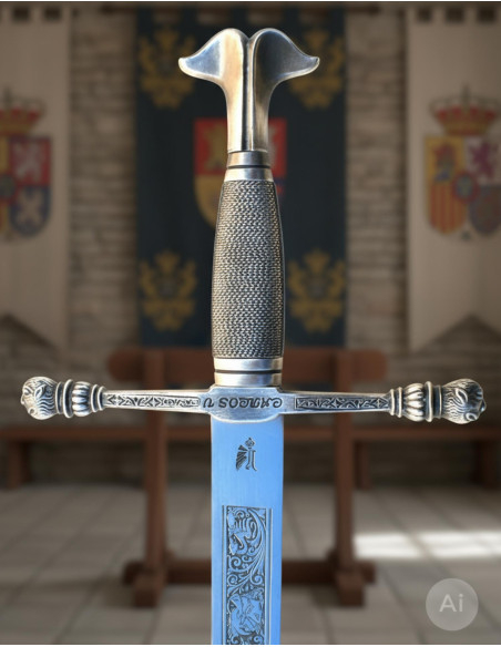 Épée Carlos V, acier inoxydable