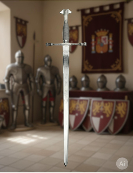 Épée Carlos V, acier inoxydable