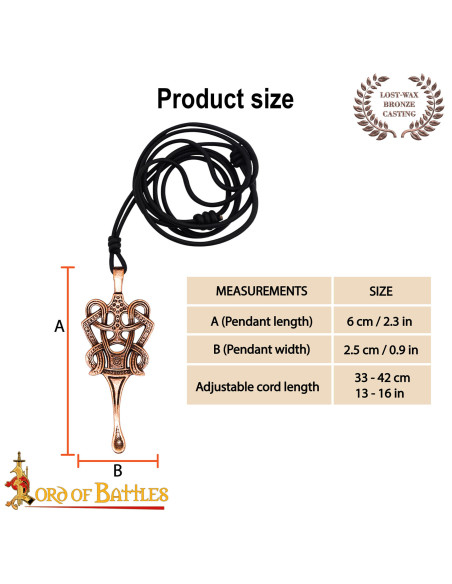 Pendentif Celte en Bronze Massif,...