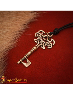 Pendentif de clé viking en bronze, coulé à la cire perdue