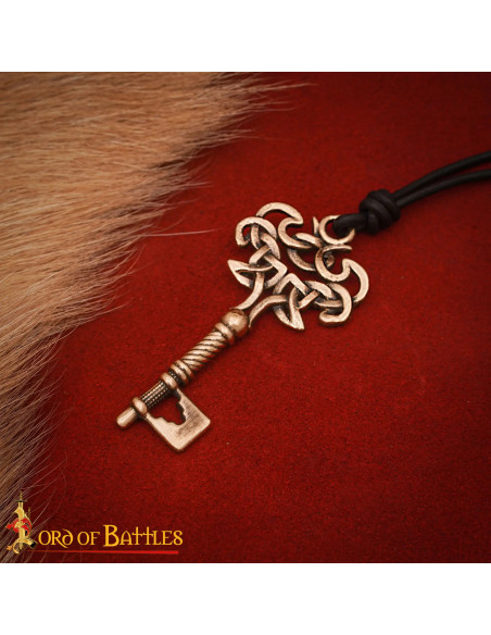 Pendentif de clé viking en bronze,...