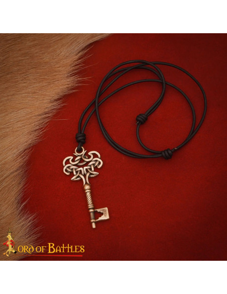 Pendentif de clé viking en bronze,...