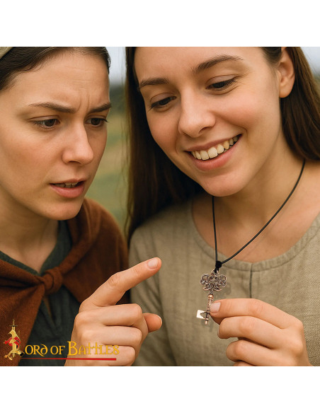 Pendentif de clé viking en bronze,...