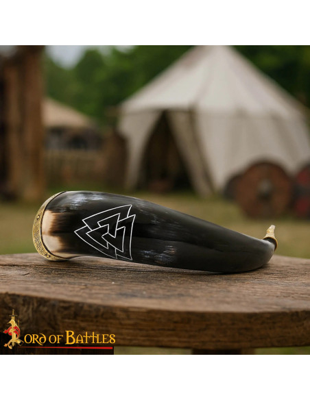 Corne viking pour boire modèle Valknut