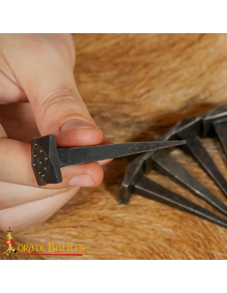 Ensemble de 10 clous médiévaux forgés...