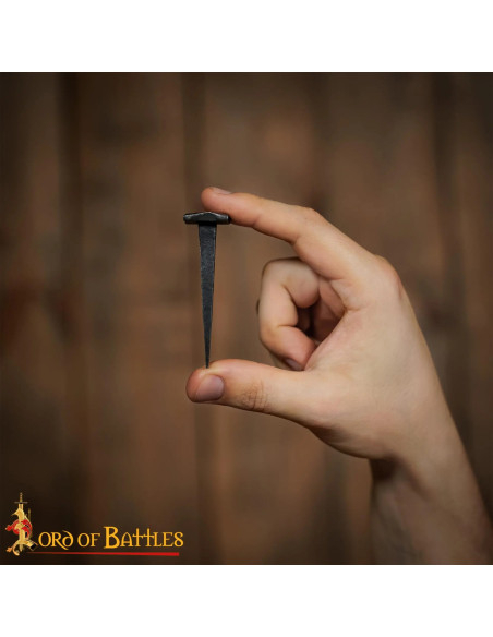 Ensemble de 10 clous médiévaux forgés...