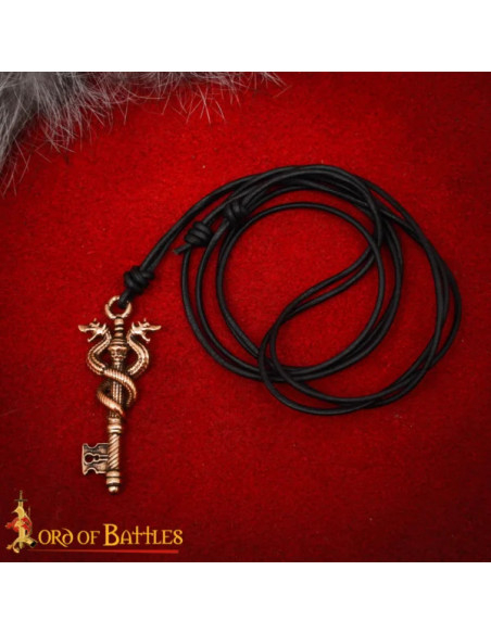 Pendentif clé dragon bronze pouvoir...