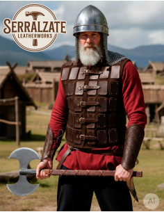 Cuir de guerrier viking marron 2