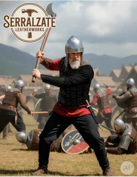 Brigandine en cuir de guerrier...