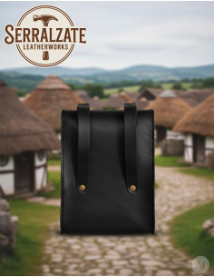 Sac celte banane, type bourse, en noir 2