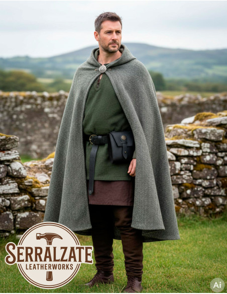 Sac celte banane, type bourse, en noir