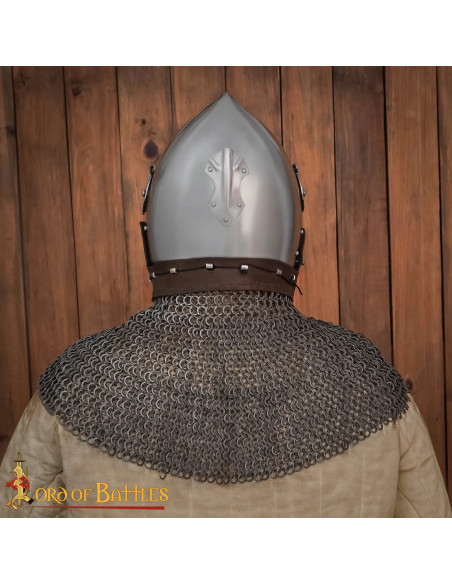 Gorget médiéval en cotte de mailles...