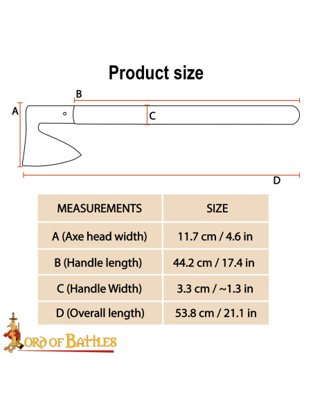 Hache historique du XIVe siècle en...