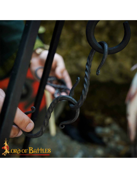 Crochet S médiéval en fer pour...