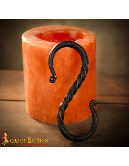 Crochet S médiéval en fer pour...