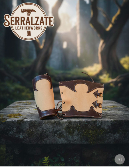 Bracelets médiévaux en cuir de garde...