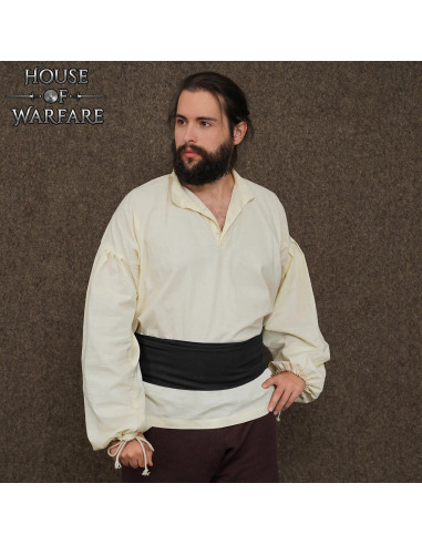 Foulard historique noir doux et polyvalent pour LARP et reconstitution