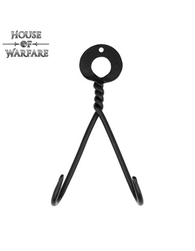 Support mural pour épées en fer forgé