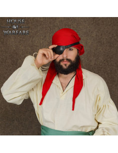 Patch Oeil de Pirate en Cuir Véritable Fait Main Réglable 2